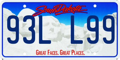 SD license plate 93LL99