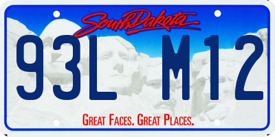 SD license plate 93LM12