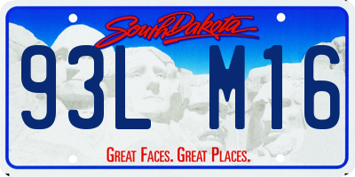 SD license plate 93LM16