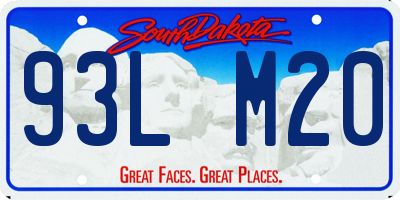 SD license plate 93LM20