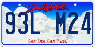 SD license plate 93LM24