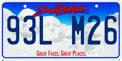 SD license plate 93LM26