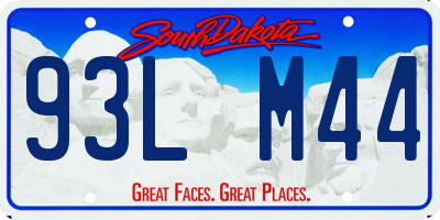 SD license plate 93LM44