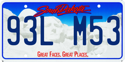 SD license plate 93LM53