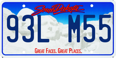 SD license plate 93LM55