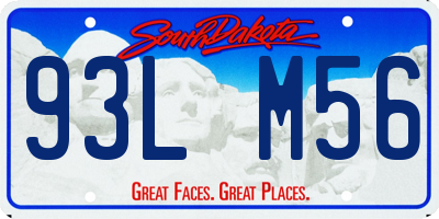 SD license plate 93LM56