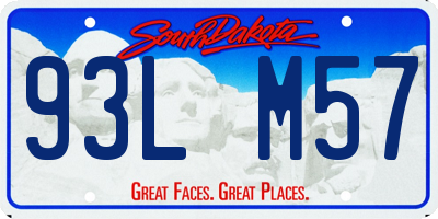 SD license plate 93LM57