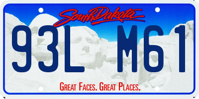 SD license plate 93LM61