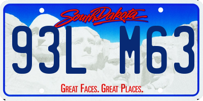 SD license plate 93LM63