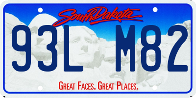 SD license plate 93LM82