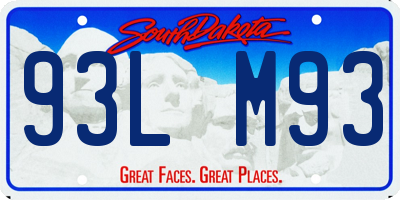 SD license plate 93LM93