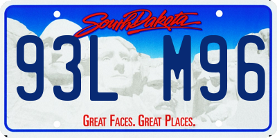 SD license plate 93LM96