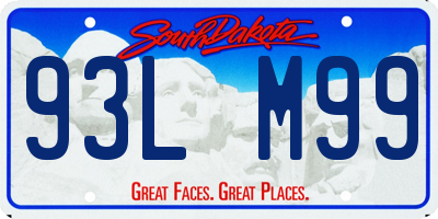SD license plate 93LM99