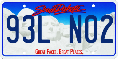 SD license plate 93LN02