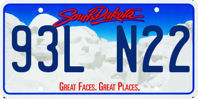 SD license plate 93LN22