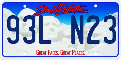 SD license plate 93LN23