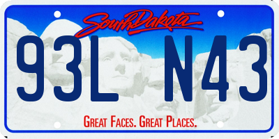 SD license plate 93LN43