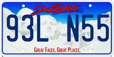 SD license plate 93LN55