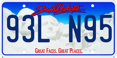 SD license plate 93LN95