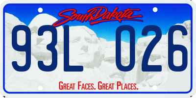 SD license plate 93LO26