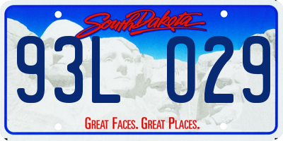 SD license plate 93LO29