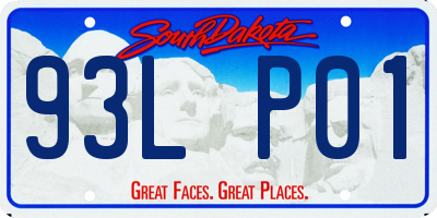 SD license plate 93LP01