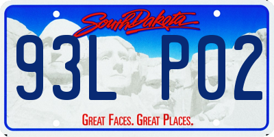 SD license plate 93LP02