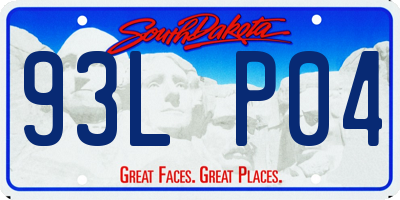 SD license plate 93LP04