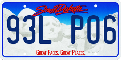 SD license plate 93LP06