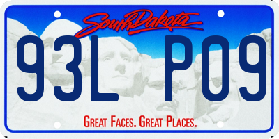 SD license plate 93LP09