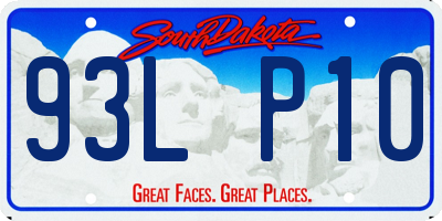 SD license plate 93LP10