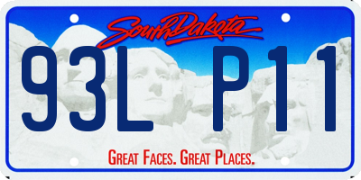 SD license plate 93LP11