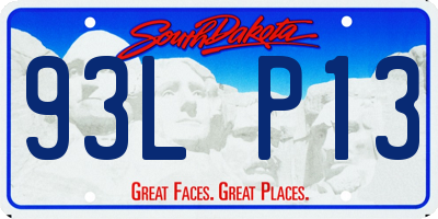 SD license plate 93LP13