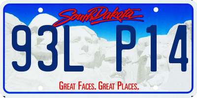 SD license plate 93LP14