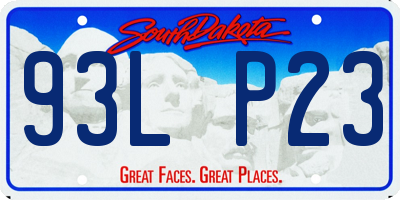 SD license plate 93LP23