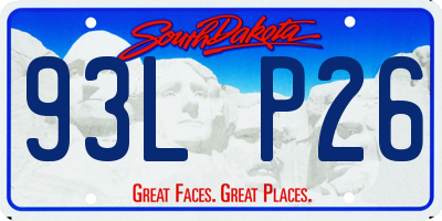 SD license plate 93LP26