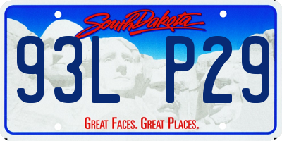 SD license plate 93LP29