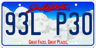 SD license plate 93LP30