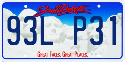 SD license plate 93LP31
