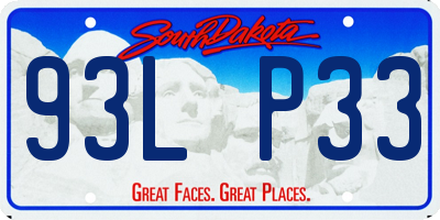 SD license plate 93LP33