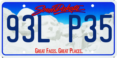 SD license plate 93LP35