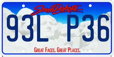 SD license plate 93LP36