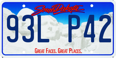 SD license plate 93LP42