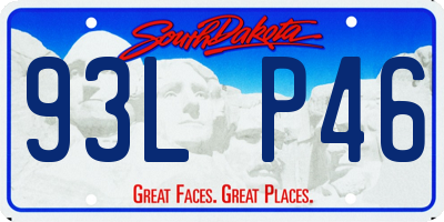 SD license plate 93LP46