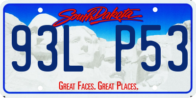 SD license plate 93LP53