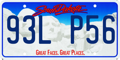 SD license plate 93LP56
