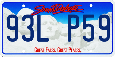 SD license plate 93LP59
