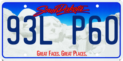SD license plate 93LP60