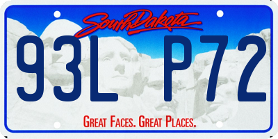 SD license plate 93LP72