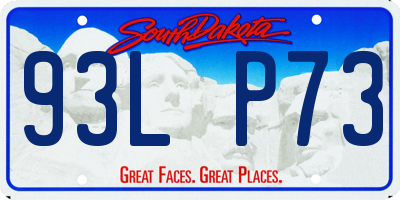 SD license plate 93LP73